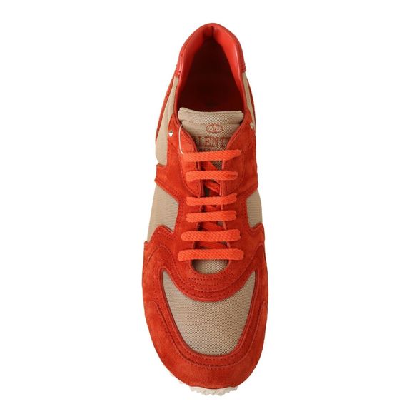 Valentino Multicolor Low Top Suede Casual Lace Up Sneakers Shoes - Picture 4 of 4
